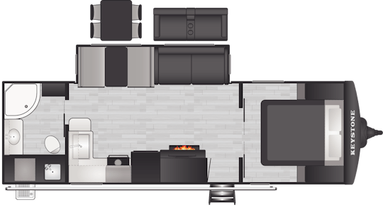 Floorplan of RV model 260RBS