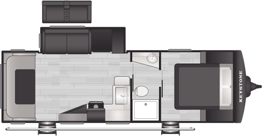 Floorplan of RV model 2530RDWE