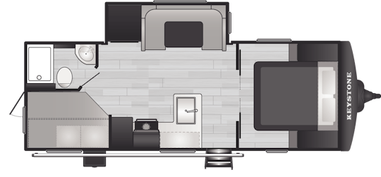 Floorplan of RV model 2290BH