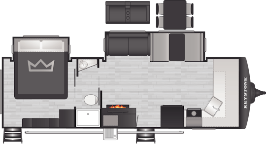 Floorplan of RV model 265FKS