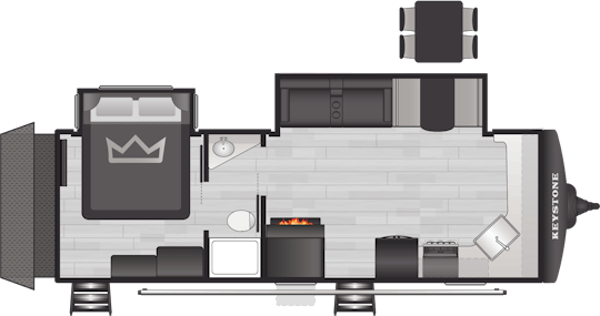 Floorplan of RV model 271KBS