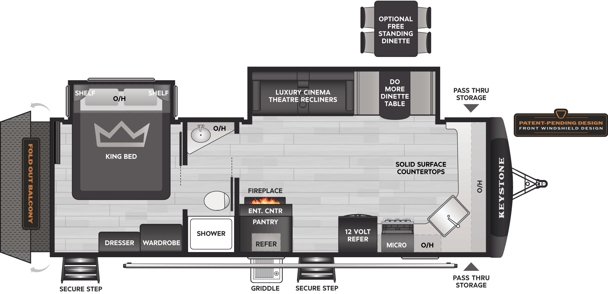 Floorplan of RV model 2710KB