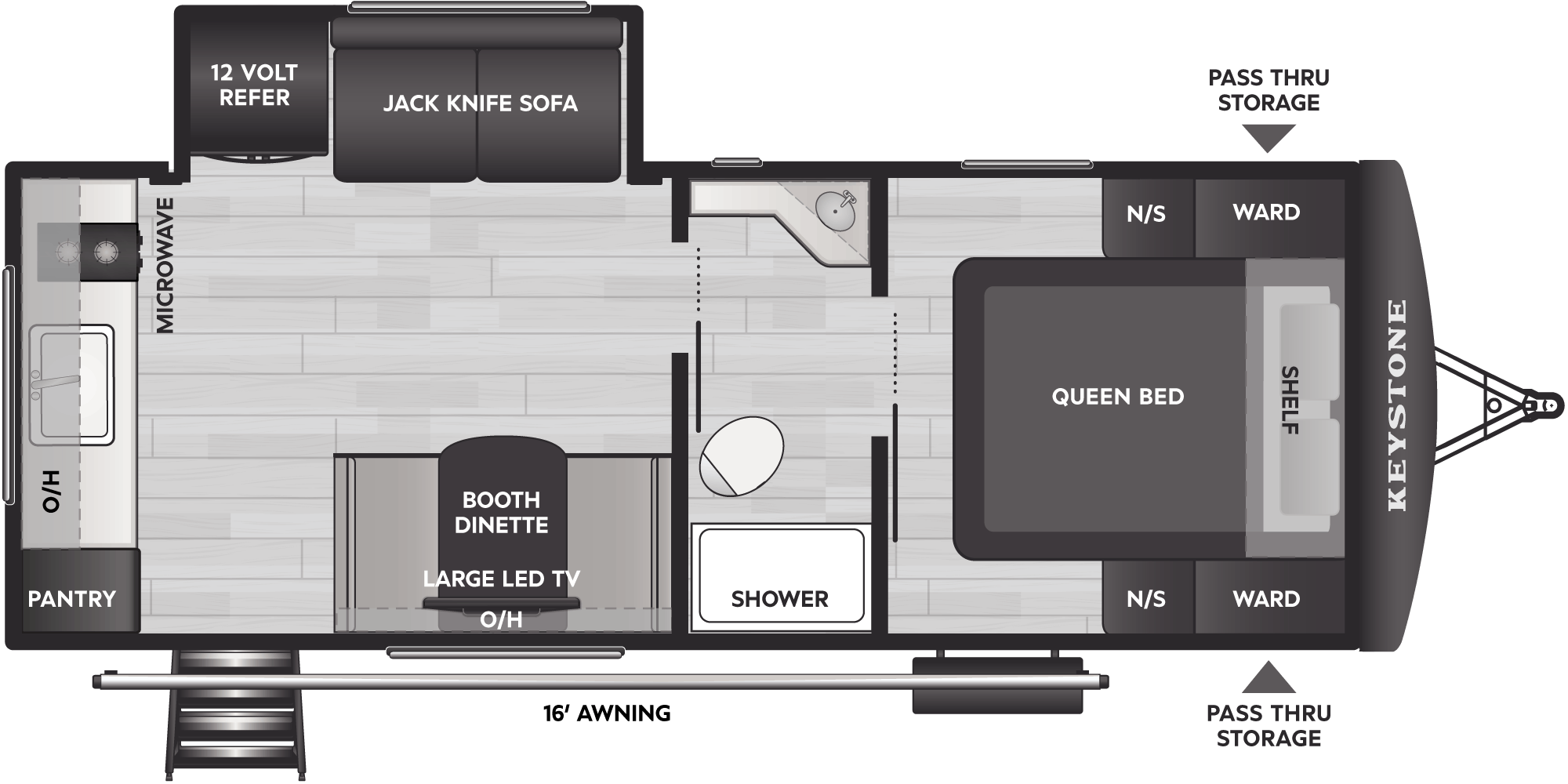 Floorplan of RV model 210RKCWE