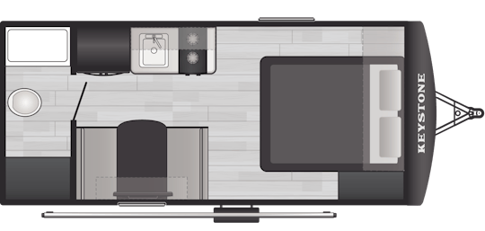Floorplan of RV model 160RBC