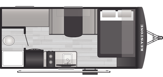Floorplan of RV model 160BHC