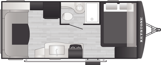Floorplan of RV model 190RD