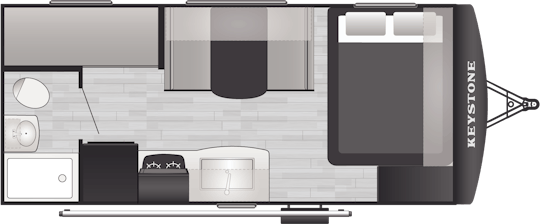 Floorplan of RV model 170BH