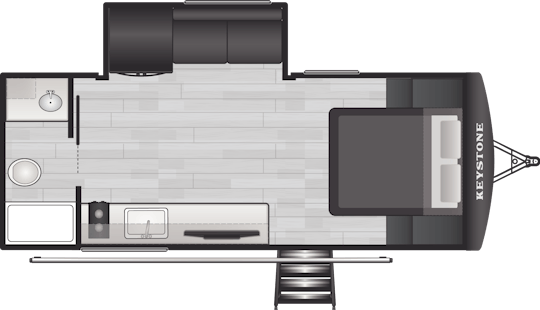 Floorplan of RV model 180RBCWE