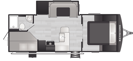 Floorplan of RV model 229BH