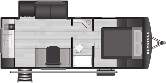 Floorplan of RV model 210RKCWE