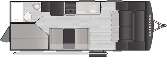 Floorplan of RV model 214BH