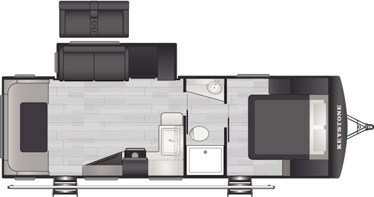 Floorplan of RV model 253RDWE