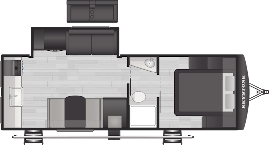 Floorplan of RV model 2450RKWE
