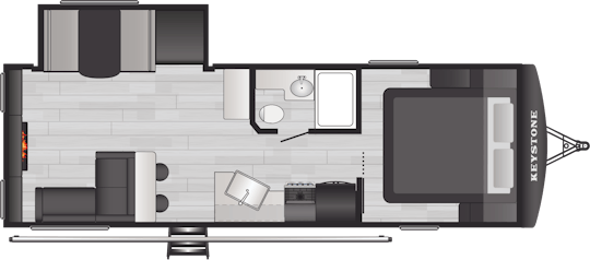 Floorplan of RV model 2660RLWE