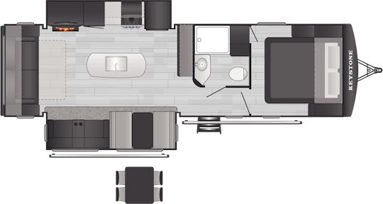 Floorplan of RV model 2870RL