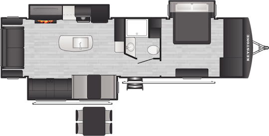 Floorplan of RV model 3100RE