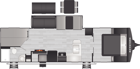 Floorplan of RV model 2900BH