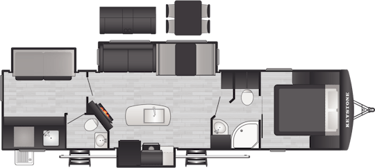 Floorplan of RV model 3300BK