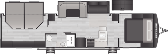 Floorplan of RV model 3401QD