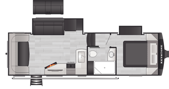 Floorplan of RV model 24RDS