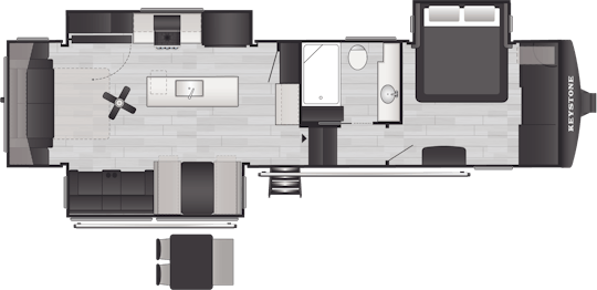 Floorplan of RV model 316RLS