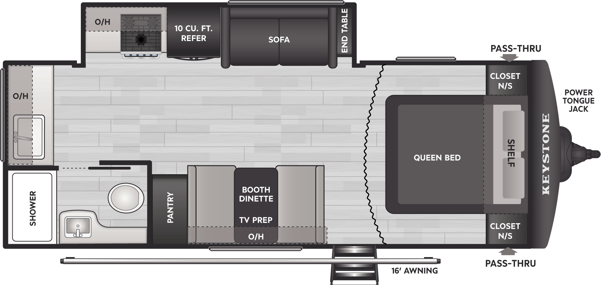 Floorplan of RV model 224MLCWE