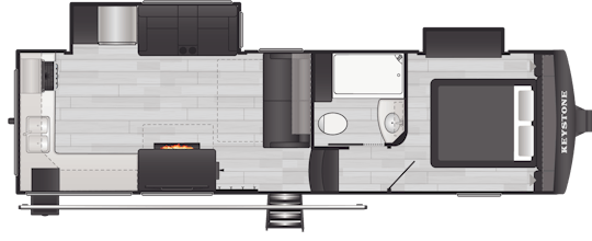 Floorplan of RV model 260SLCL