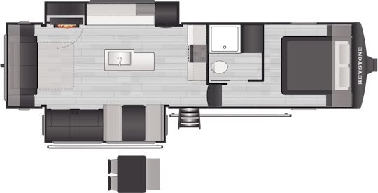 Floorplan of RV model 28RLI