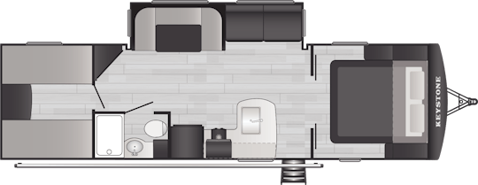 Floorplan of RV model 284QBC
