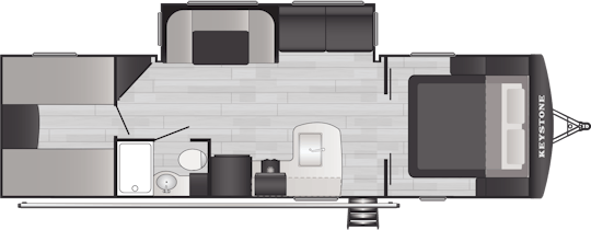 Floorplan of RV model 28QBC