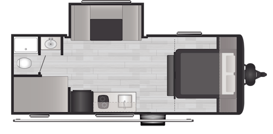 Floorplan of RV model 21BWE