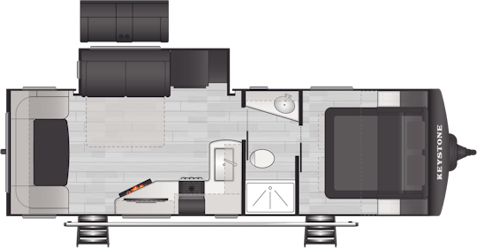 Floorplan of RV model 25RDSWE