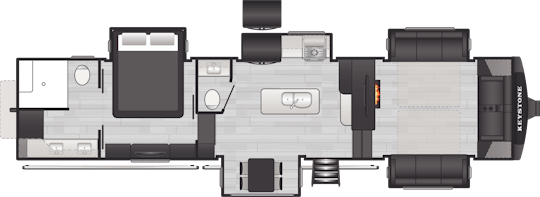 Floorplan of RV model 3710FL