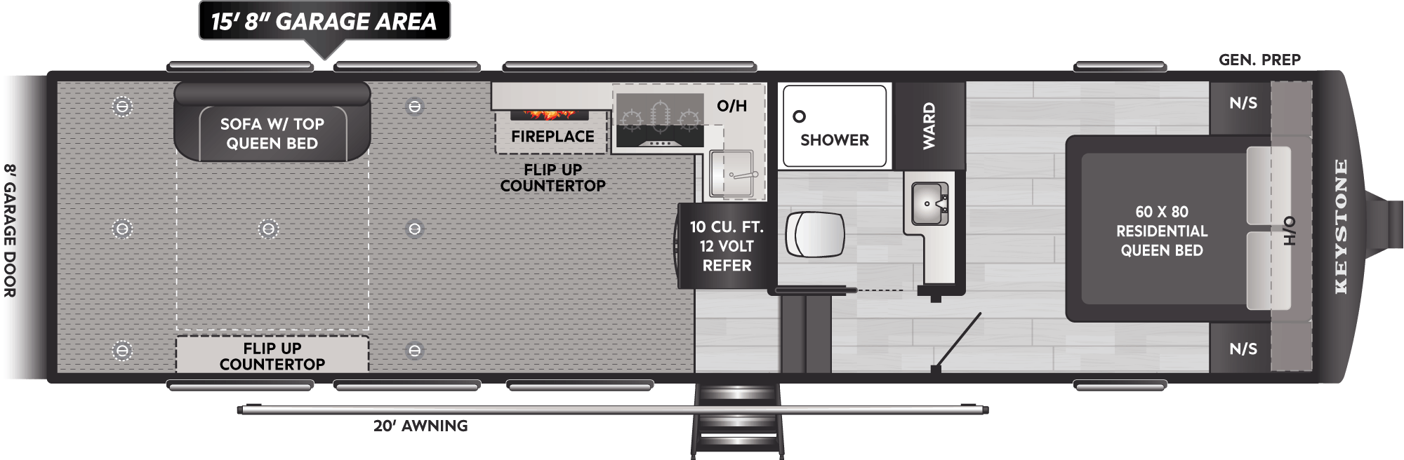 Floorplan of RV model 321