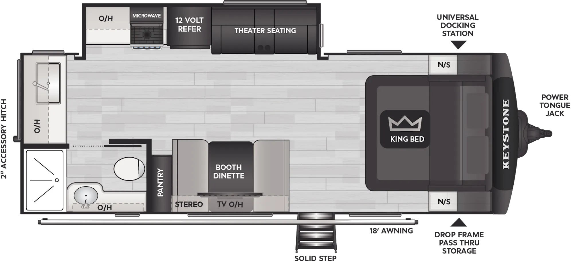 Floorplan of RV model 22MLWE