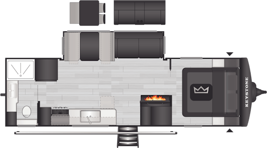 Floorplan of RV model 26LBW