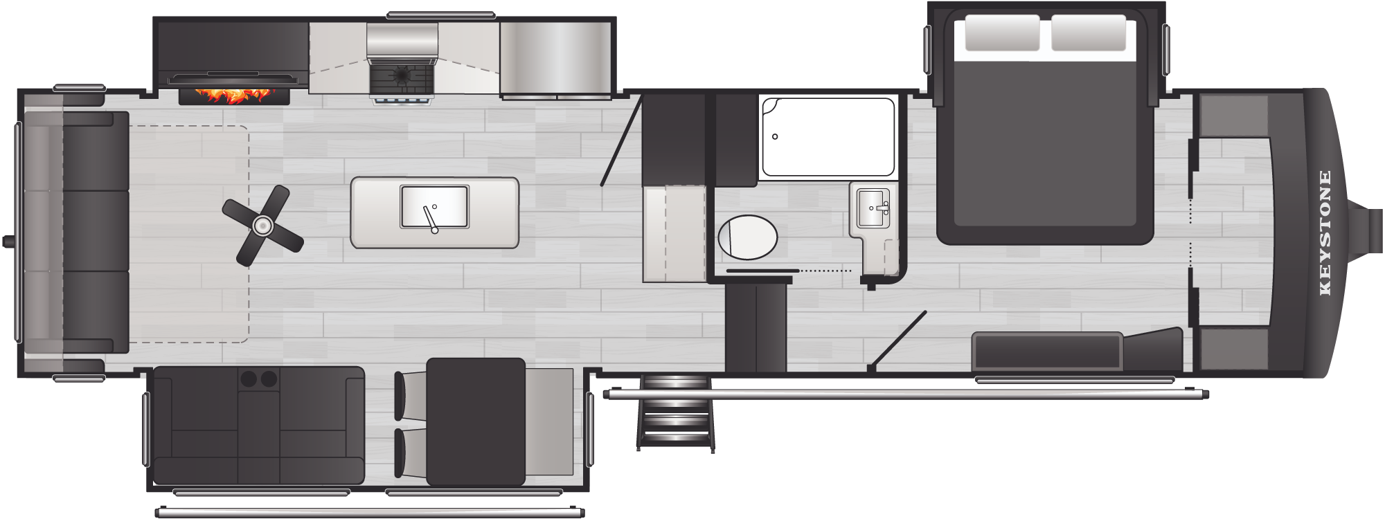 Floorplan of RV model 3260RL