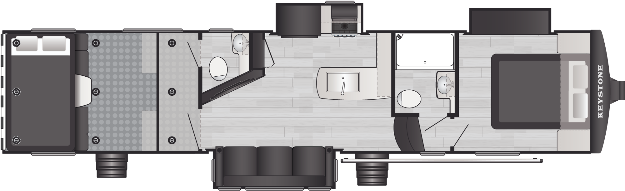 Floorplan of RV model 368