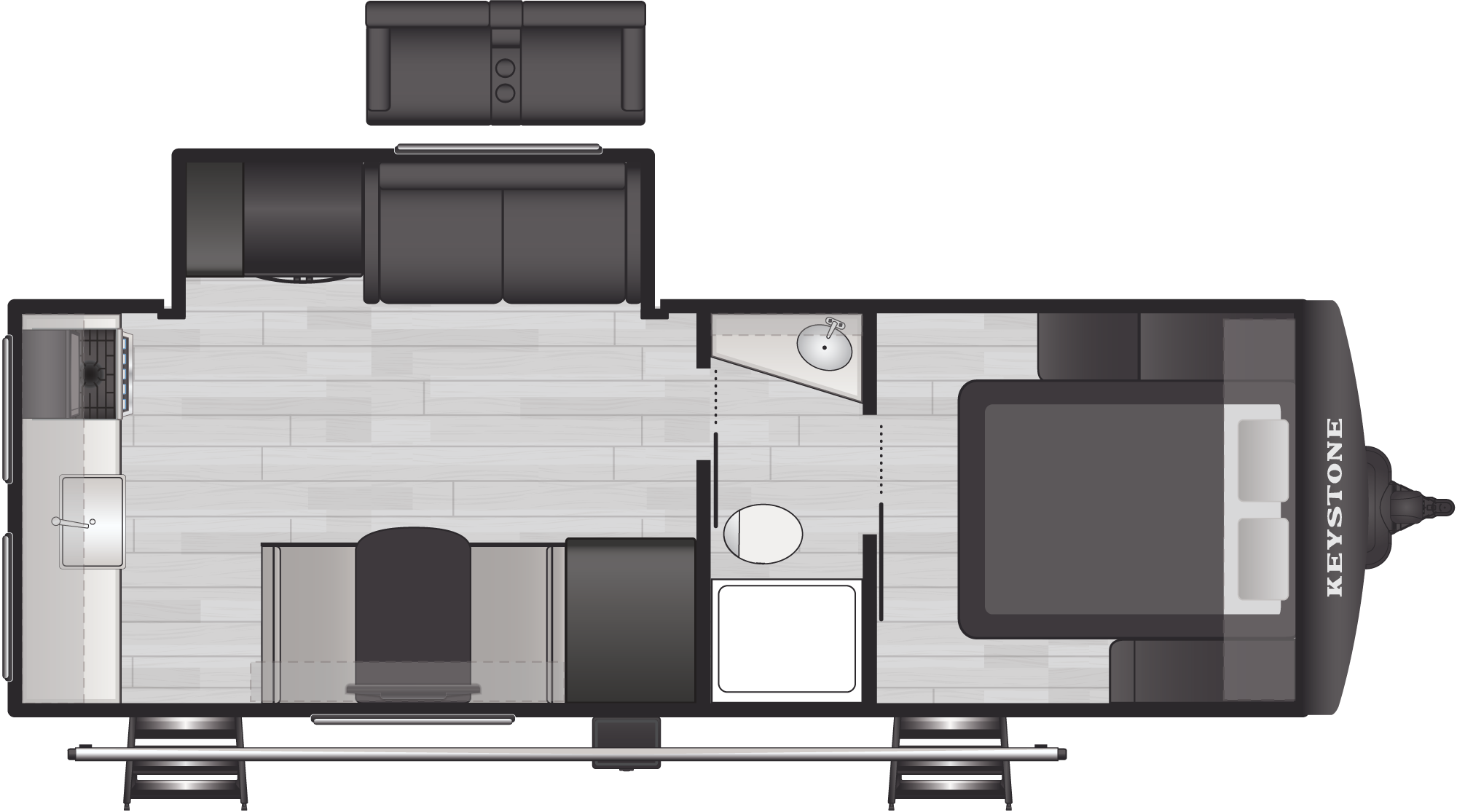 Floorplan of RV model 245RKS