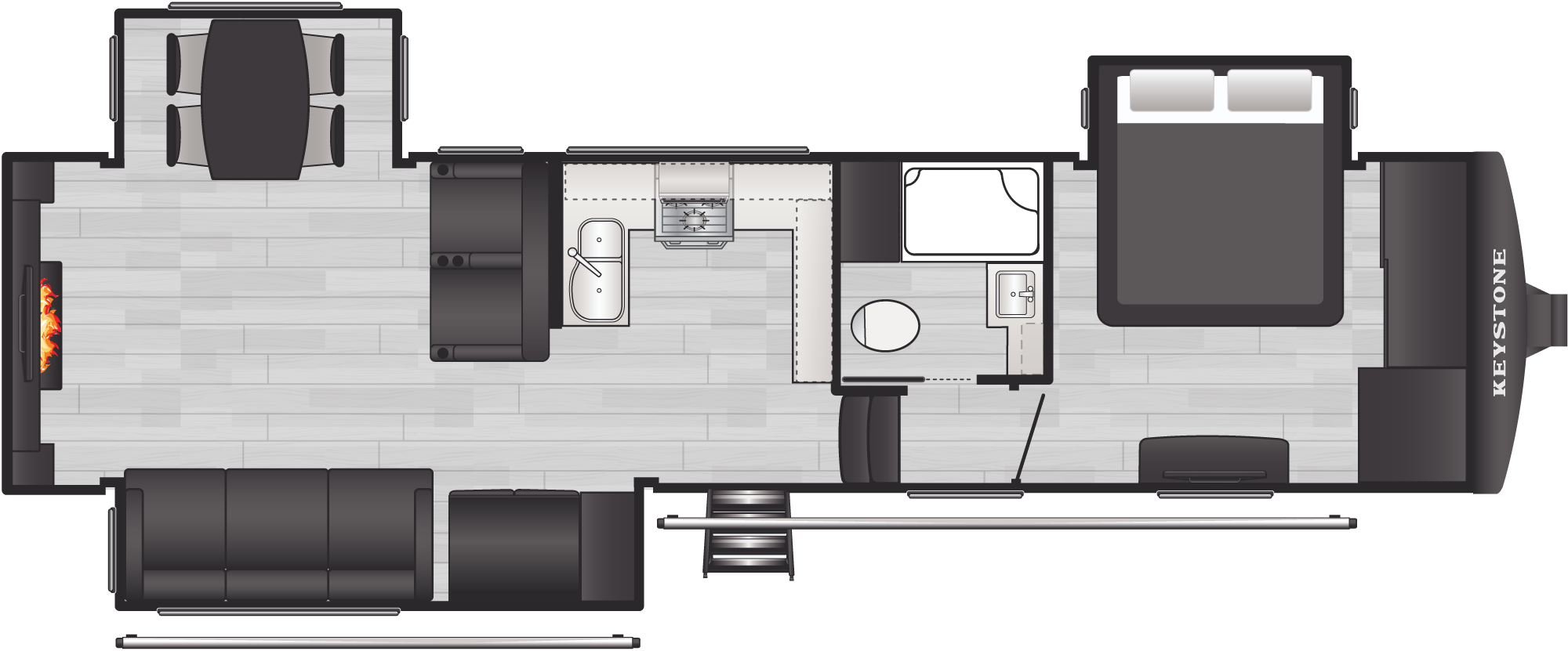 Floorplan of RV model 3100RE