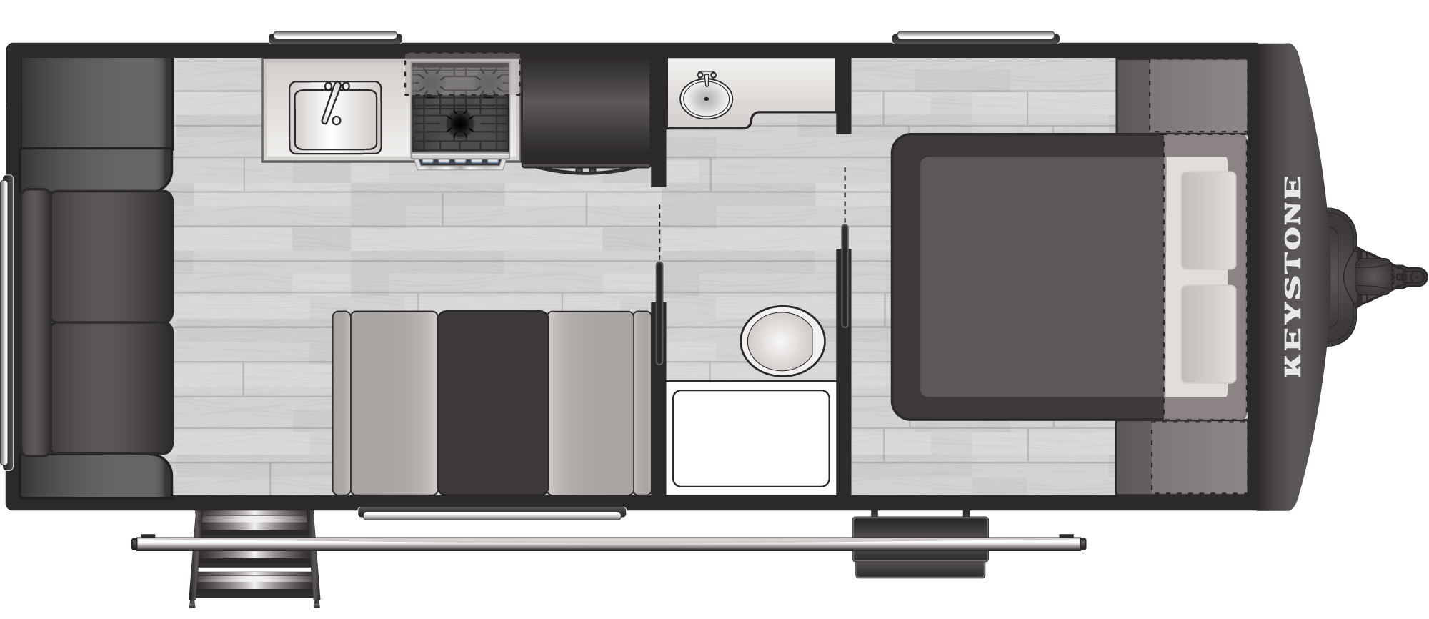 Floorplan of RV model 210RL