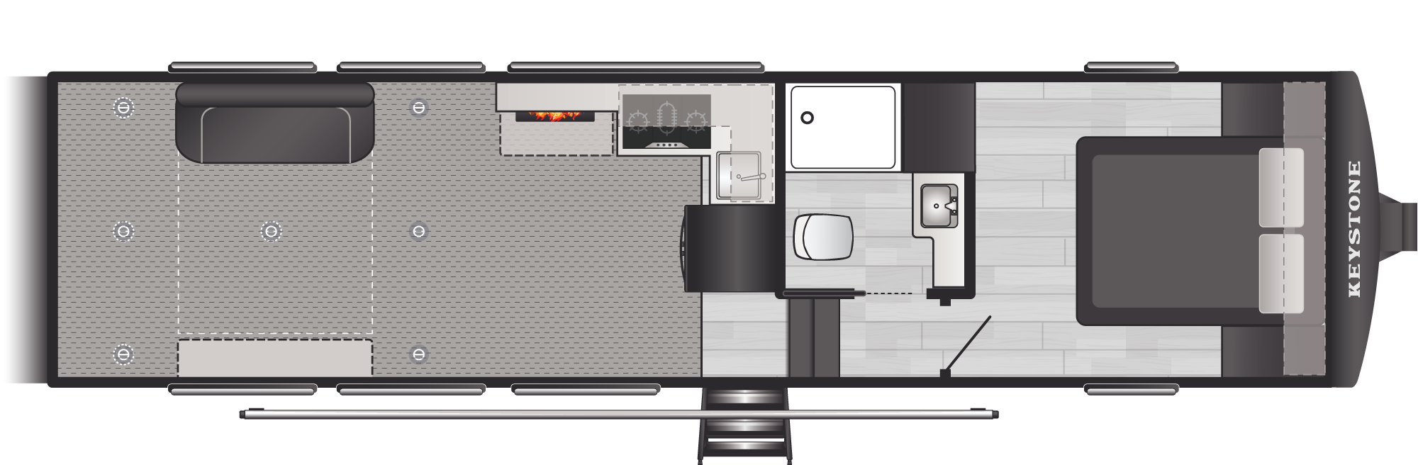 Floorplan of RV model 321LT