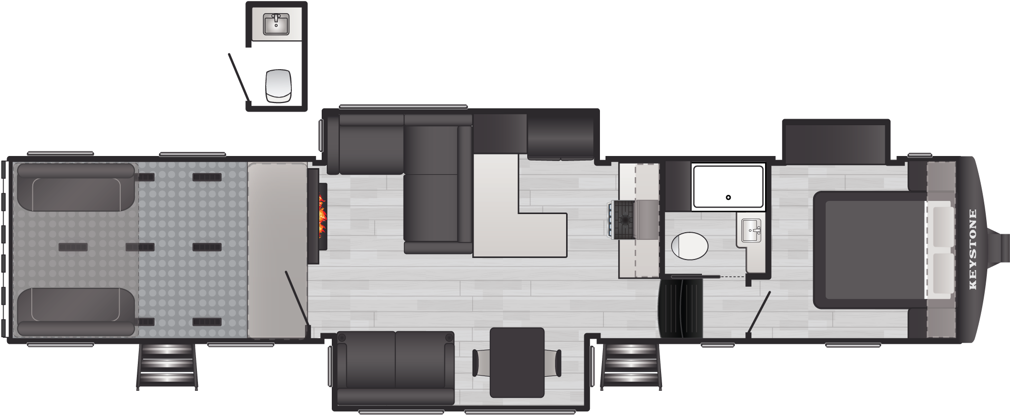 Floorplan of RV model 420