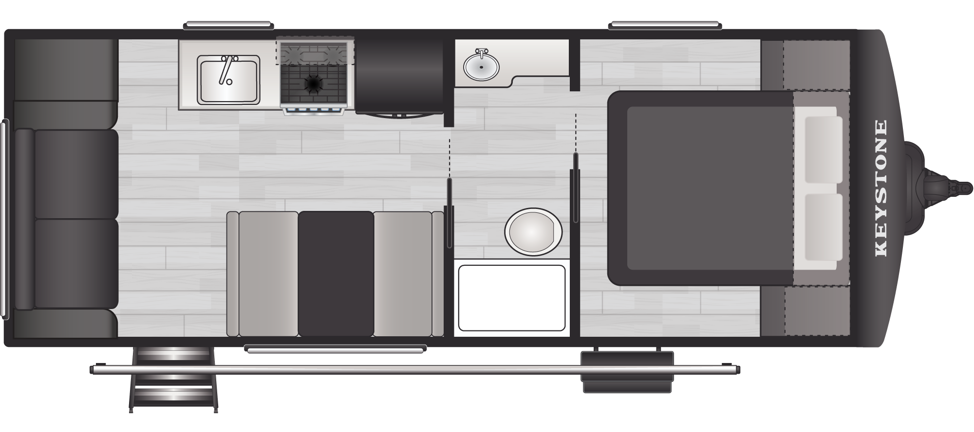 Floorplan of RV model 2100RL