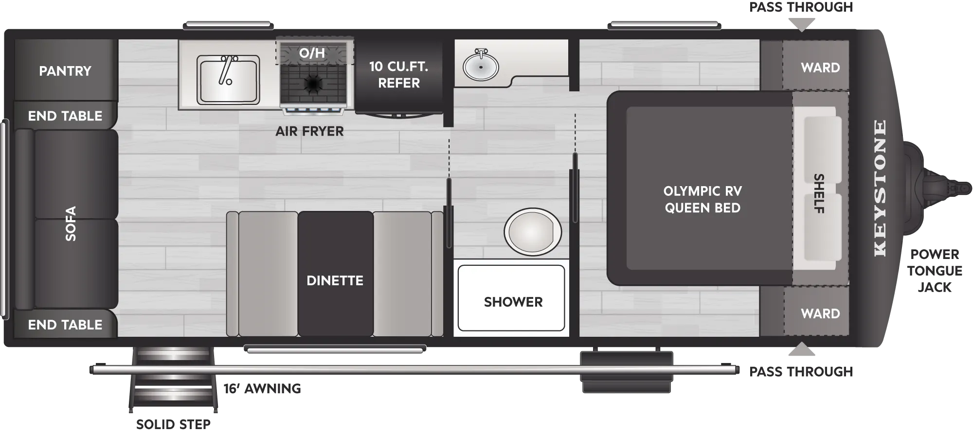 Array Springdale Springdale Comfort Travel Trailers - Model 2100RL Floorplan - Keystone RV