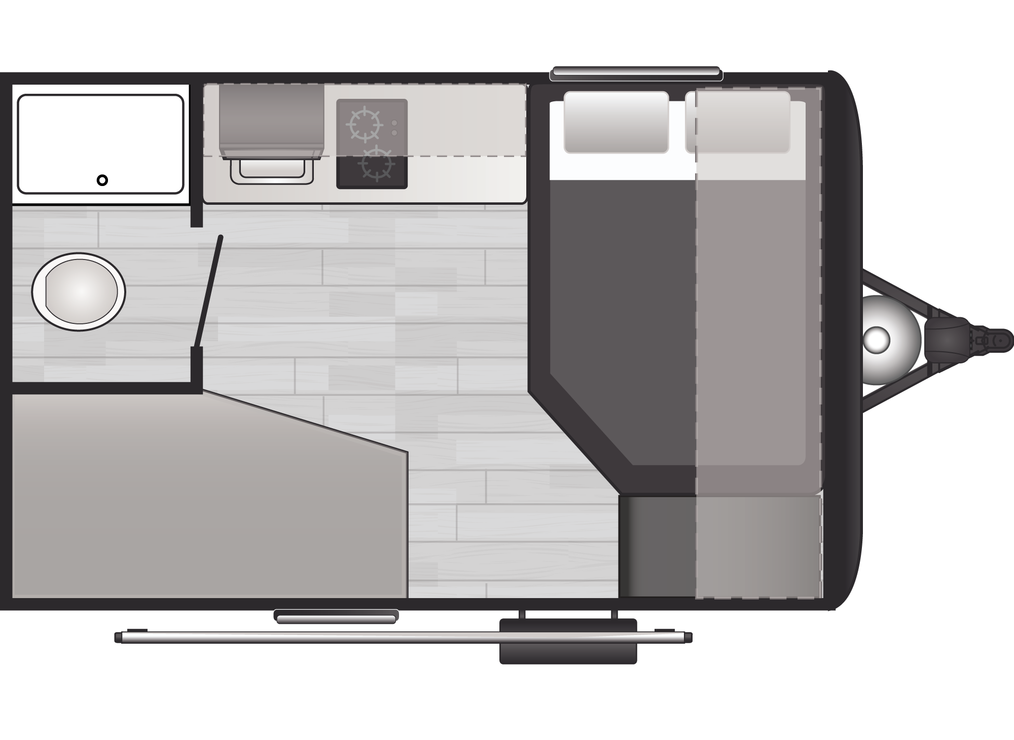 Floorplan of RV model 1230BB