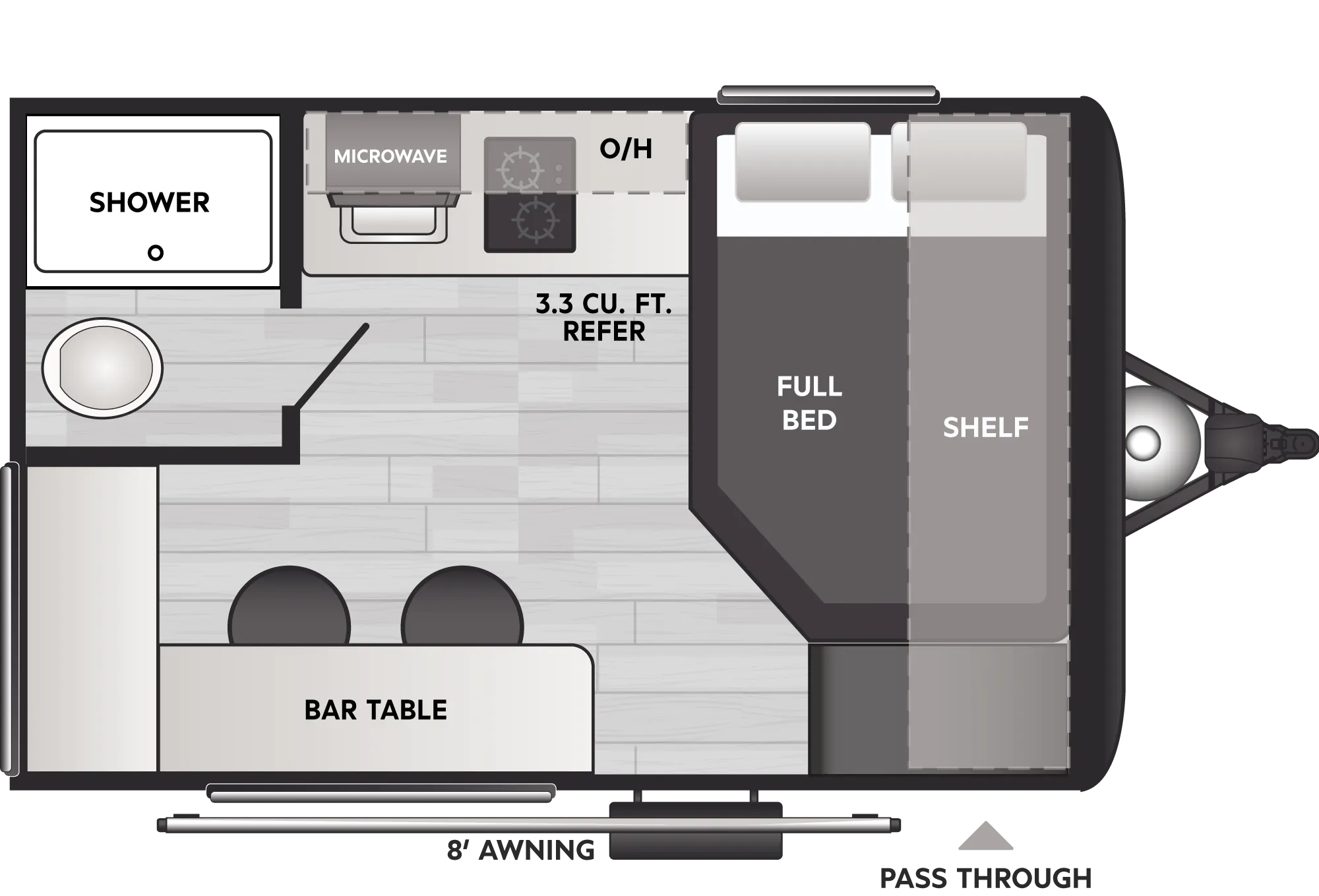 Array Springdale Springdale Mini Comfort Travel Trailers - Model 1200BT Floorplan ...