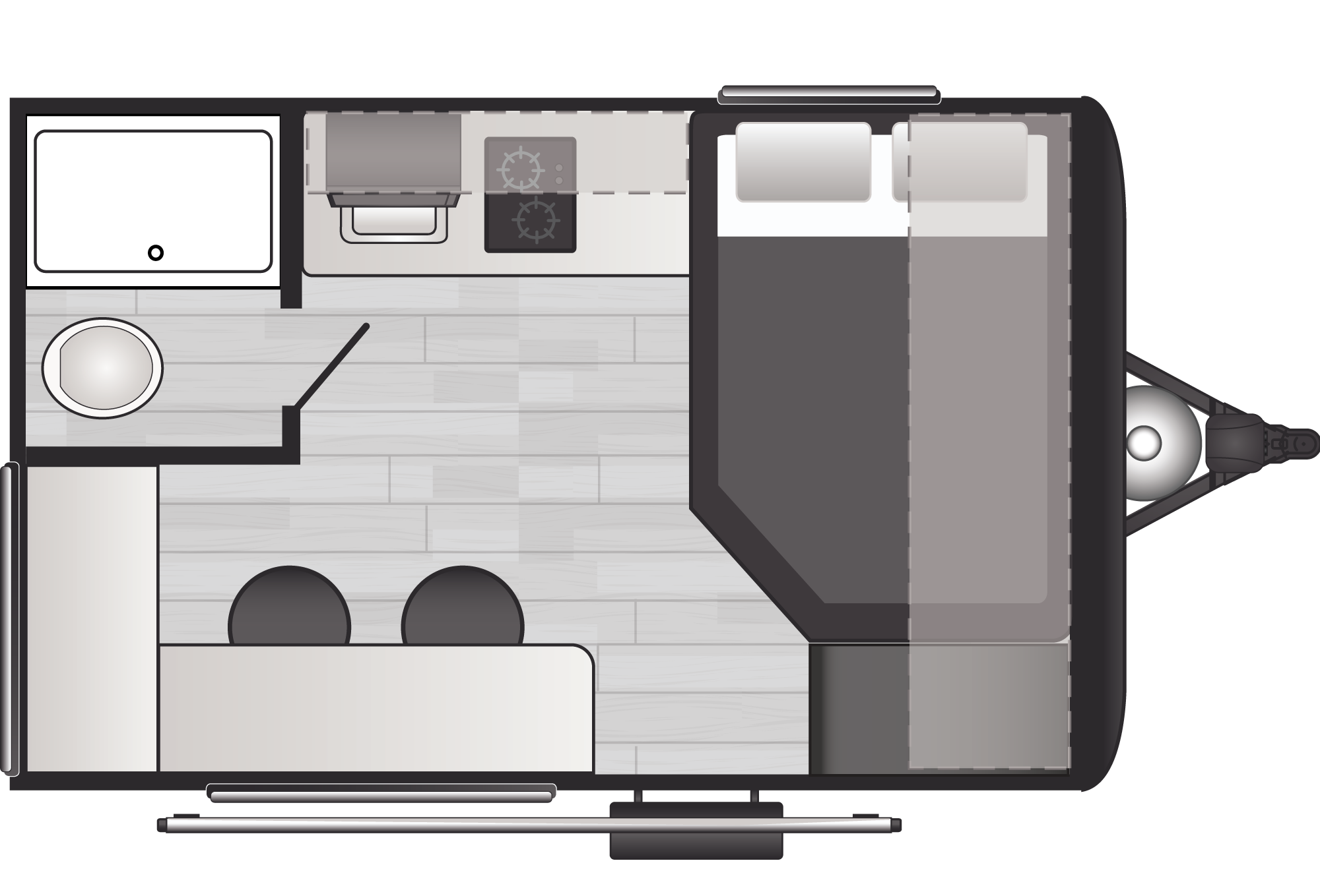 Floorplan of RV model 1200BT