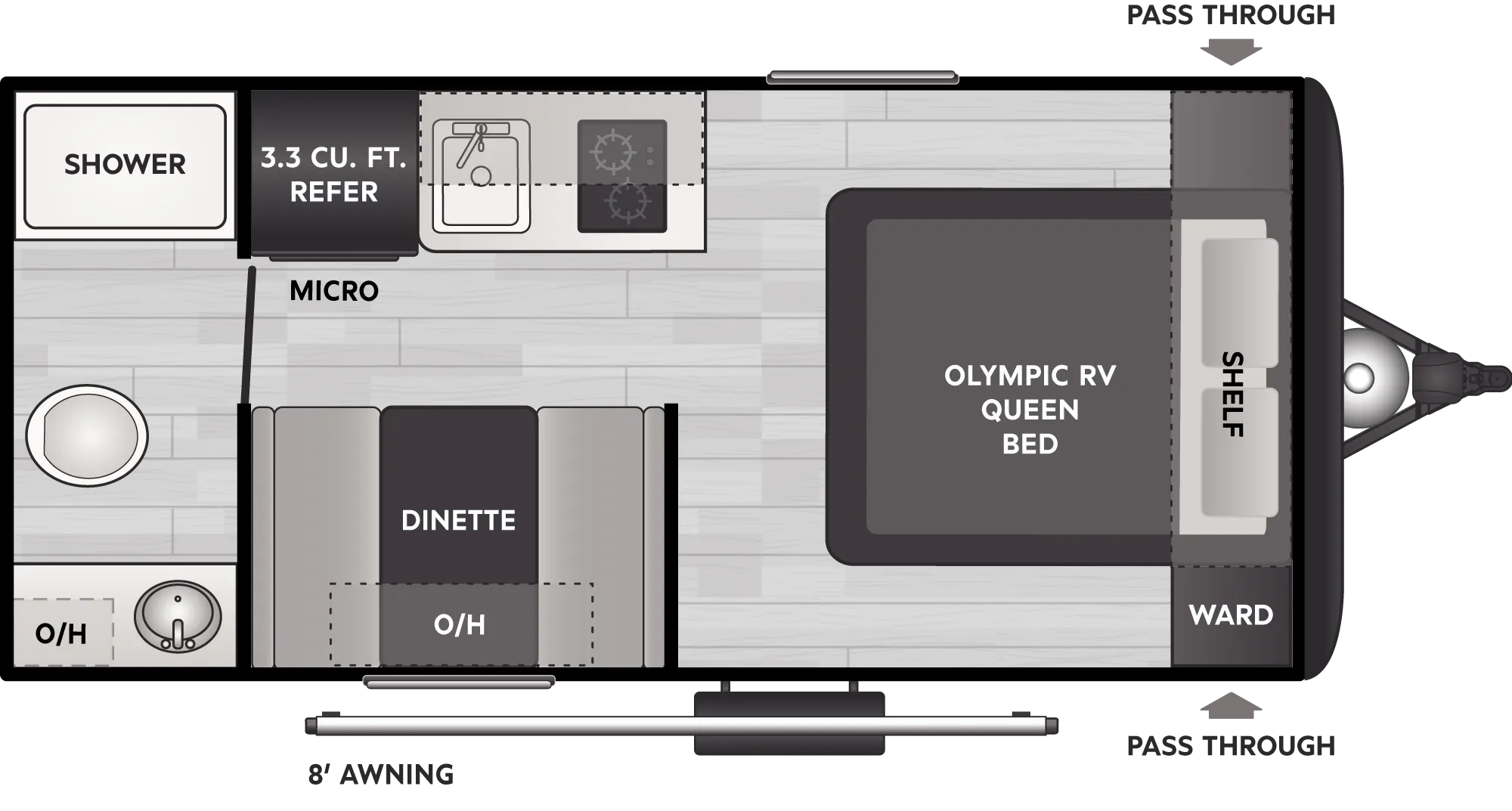 Springdale Mini Comfort Travel Trailers - Model 1660RB Floorplan ...