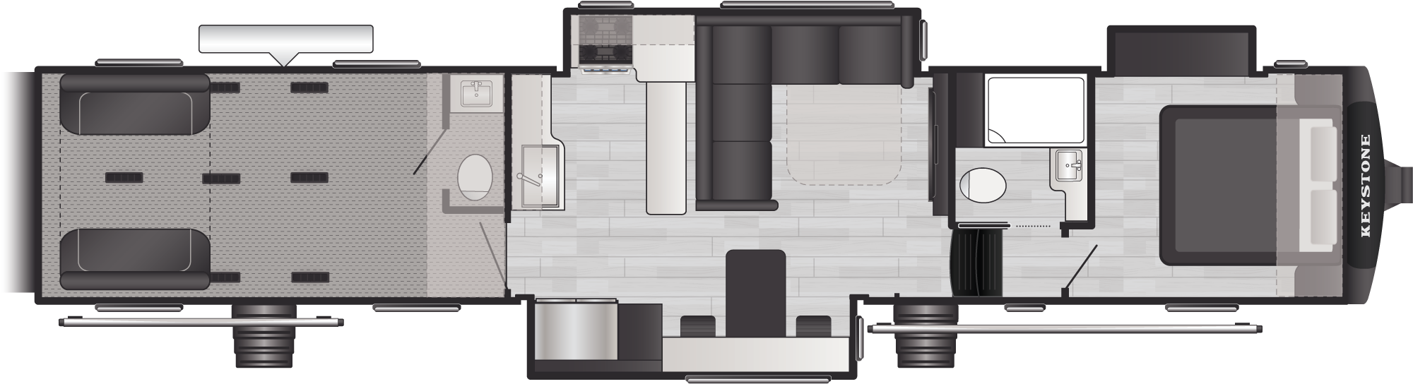 Floorplan of RV model 422